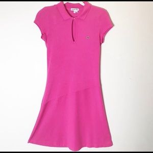 LACOSTE pink polo shirt dress (NWTT)